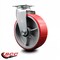 Service Caster 6 Inch Red Poly on Cast Iron Wheel Swivel Caster with Roller Bearing SCC SCC-20S620-PUR-RS - alternate 4